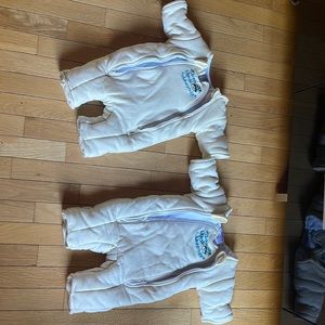 Baby Merlin’s magic sleep suit size large set of 2 cream colored